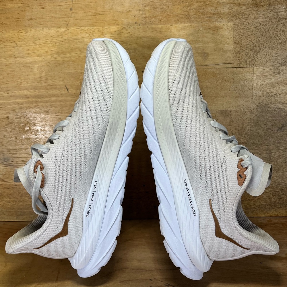 Hoka One One Mach 5 LIGHTWEIGHT Womens Sz 9 Running Shoes Sneakers White Copper - Picture 6 of 12